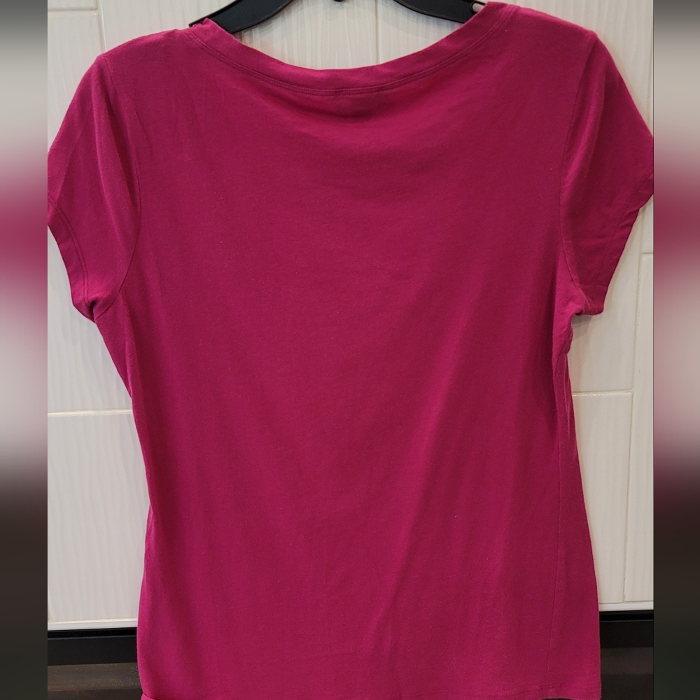 Womens bebe Logo Rhinestone Top Size L - Picture 4 of 6